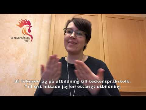 Helene har tvingats ta studielån för att lära sig svenskt teckenspråk.