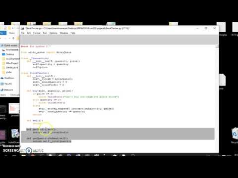 Stock Queue Tutorial Part 1 Of 2 Python Stocktracker With Arrayqueue