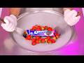 OREO Strawberry ASMR How To Make Oreo Strawberry Creme Cookies And Strawberries To Ice Cream Rolls