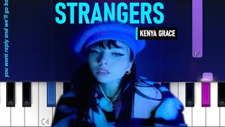 Kenya Grace - Strangers (Piano tutorial)