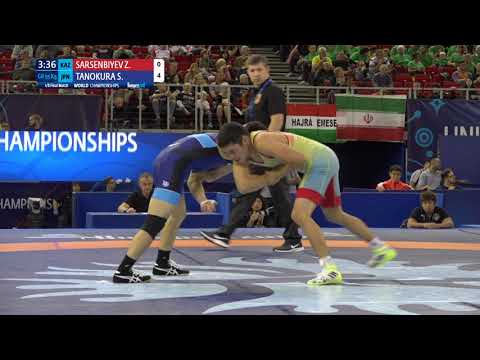 1/8 GR - 55 kg: Z. SARSENBIYEV (KAZ) v. S. TANOKURA (JPN)