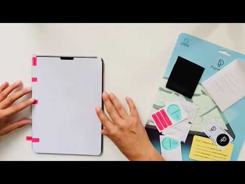 Aufkleben der Paperlike Folie für iPad Air & Pro - zum Zeichnen und Schreiben mit dem Apple Pencil