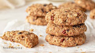 Super Easy HEALTHY Oatmeal Cookies