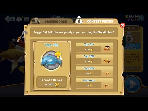 Blacktip Reef Shark Live Contest (5 Gold Rushes) - Hungry Shark World
