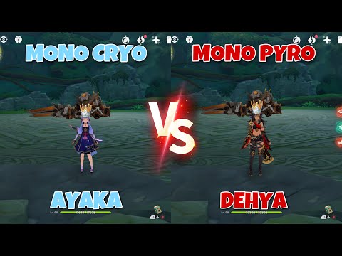 Ayaka Mono Cryo vs Dehya Mono Pyro Damage Comparisons & Showcases! Who are you Going to Pull???