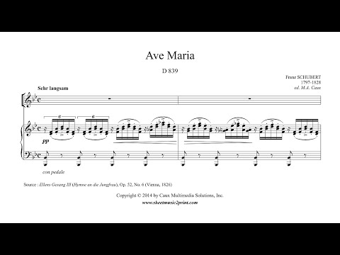 Schubert : Ave Maria D 839 - B flat Major