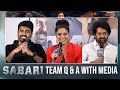 Varalaxmi Sarathkumar & Sabari Movie Team Q & A With Media | Manastars
