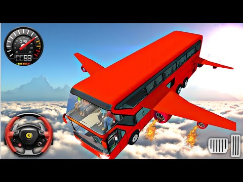 Flying BUS Driving 3d - Real Air Coach Driving Simulator - Android Gameplay
