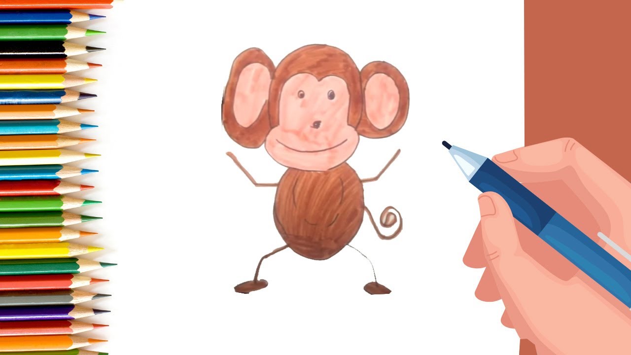 How to draw a monkey #shorts