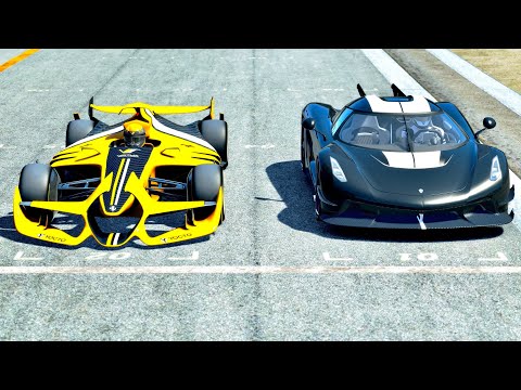 Ferrari 2100 Concept vs Koenigsegg Jesko Absolut at Spa
