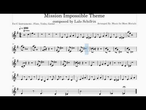 Mission Impossible Theme – MI 7 Releases Today! - Movies and Shows - Play Along for C Instruments