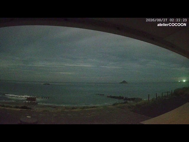 伏野海岸（鳥取県鳥取市、日本画家 綾木いづみのアトリエから望む）