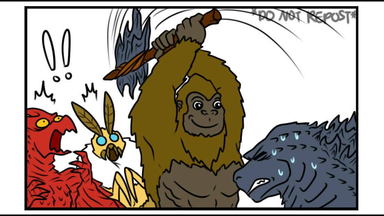 Godzilla GVK | KONG SHOWS GODZILLA HIS NEW AXE! (Godzilla Comic Dub)