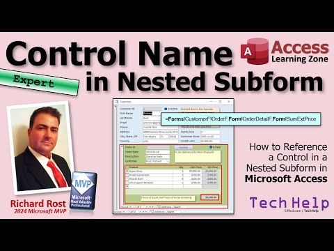 How to Reference a Control in a Nested Subform in Microsoft Access