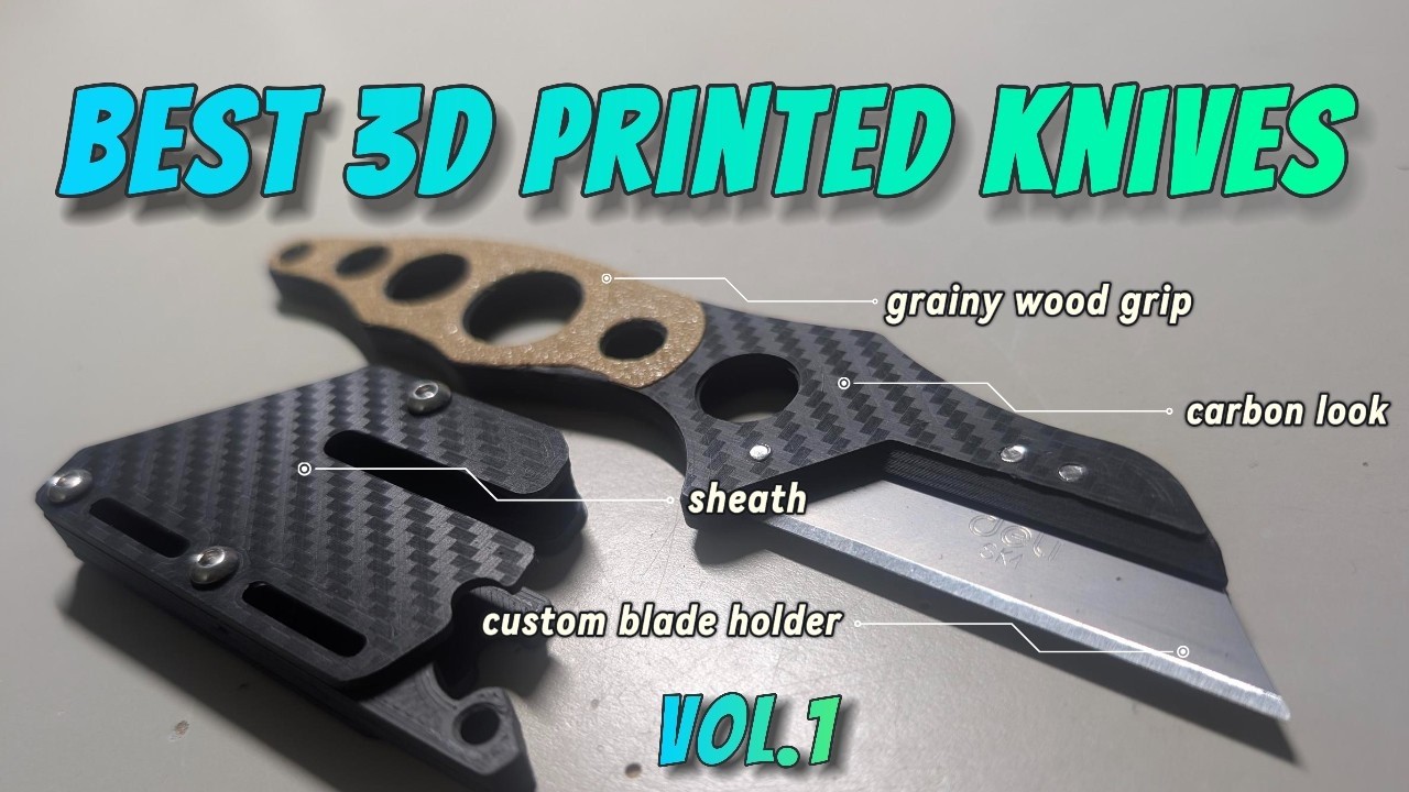 Best 3D printed knives    -    how to build  +  Upgrades  Vol.1   -   Uojimbo utility knife