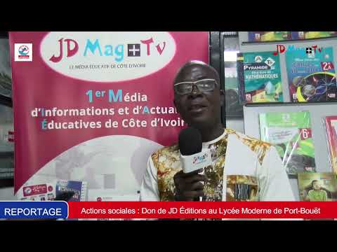Actions sociales : Don de JD Éditions au Lycée Moderne de Port-Bouët