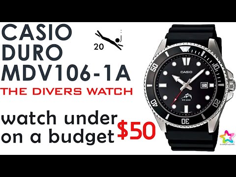 Casio DURO MDV106 1AV is the best divers watch under $50 on a budget