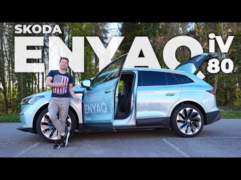 New Skoda Enyaq iV 80 2021  First Electric SUV made by SKODA Review