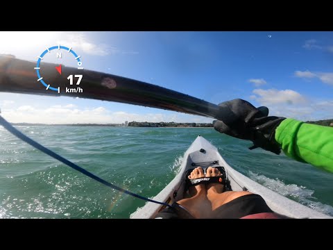 Playing in the waves! V7 Epic surfski