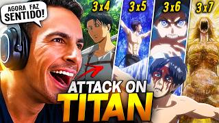 SUPER XANDÃO ASSISTINDO ATTACK ON TITAN | EP. 4, 5, 6 e 7 (3ª temporada)