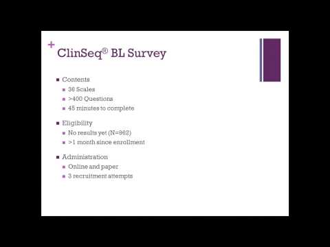 Understanding Baseline Engagement with Genome Sequencing in the ClinSeq® Study - Gillian Hooker