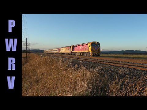 Australian Railways - V/Line N class Locomotive & Sprinter Railcar Passenger Trains at Wallan, Vic