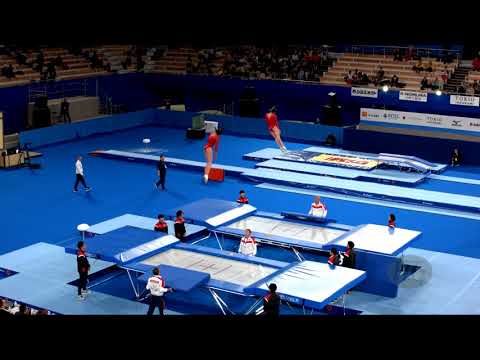 Russian Federation 1 (RUS) W - 2019 Trampoline Worlds, Tokyo (JPN) - Qualification Synchro R2