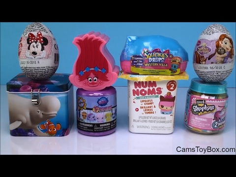Toys Surprises Poppy Trolls Egg Finding Dory Mashems LPS Fashems Squinkies Shopkins Season 6 Jars Video