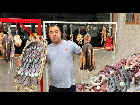Uzbek cooks HORSE meat | BESHPARMAQ Delicious | Traditional Kazakh Food