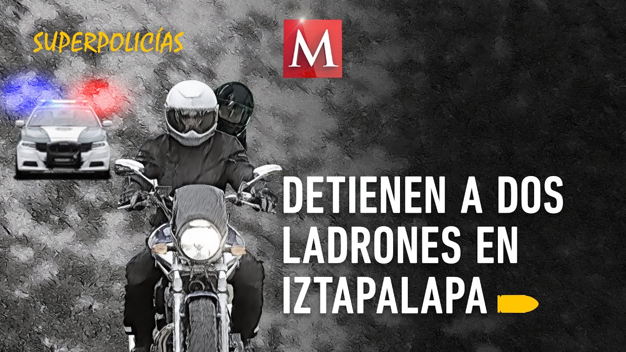 Ladrones intentan huir en moto por Iztapalapa; oficiales de CDMX los detienen | Superpolicías