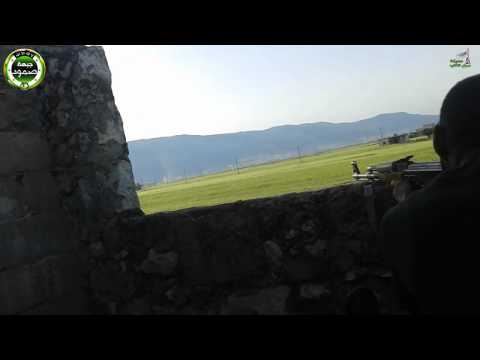 استهداف الرتل الهارب من بلدة الزيارة باتجاه جورين في ريف حماة من قبل مقاتلي جبهة صمود