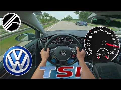 VW Golf 7 1.4 TSI DSG | 140 PS | Top Speed Drive German Autobahn No Speed Limit POV