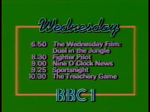 Wednesday 30th September 1981 - BBC1 - Nationwide - European Soccer  - Radio 2 - Duel in the Jungle