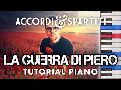 LA GUERRA DI PIERO Tutorial Pianoforte - Fabrizio De Andrè