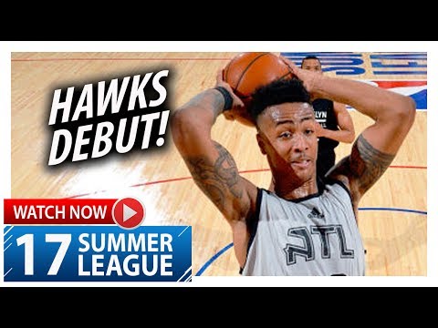 John Collins Full Hawks Debut Highlights vs Nets (2017.07.07) Summer League - 8 Pts, 11 Reb