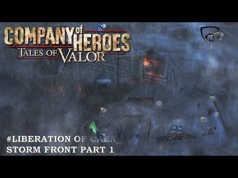 Liberation of Caen: 100% (Normal) Walkthrough Part 1 - Caen: STORM FRONT  (No Commentary)