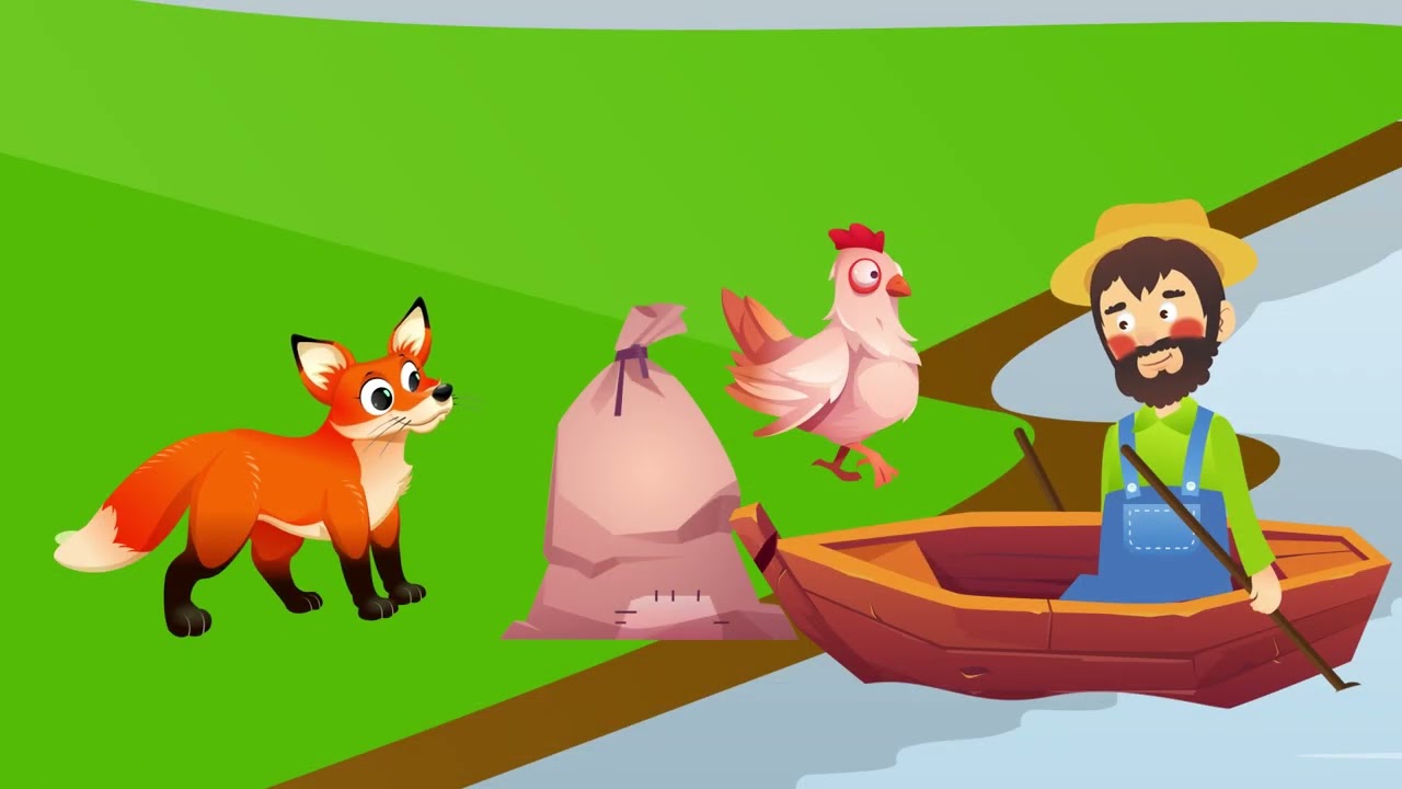 Famous Detective Riddle - Farmer With A Fox, Chicken, And Grain Need To Cross The River In A Boat.