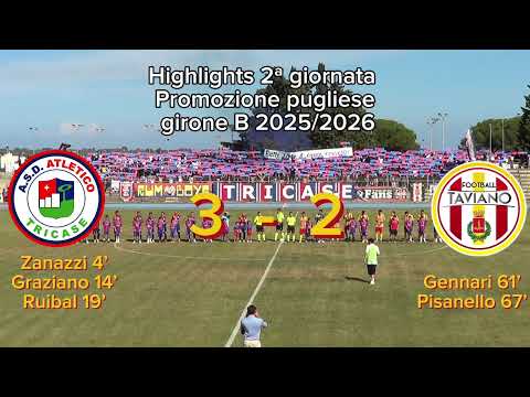 Tricase 3-2 Taviano  |  Highlights 2ª giornata Promozione girone B 2025/2026    (14/09/2025)