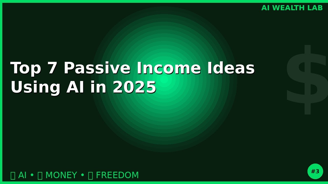 Top 7 Passive Income Ideas Using AI in 2025