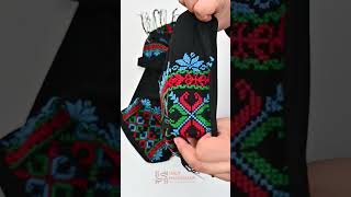 شال سيناء نسائي مثلث، أحمر وأسود