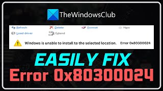 Fix Error 0x80300024 when installing Windows 11/10