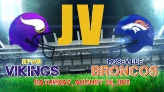 preview picture of video 'NFWB Vikings vs Roseville Broncos JV - 8/24/13'