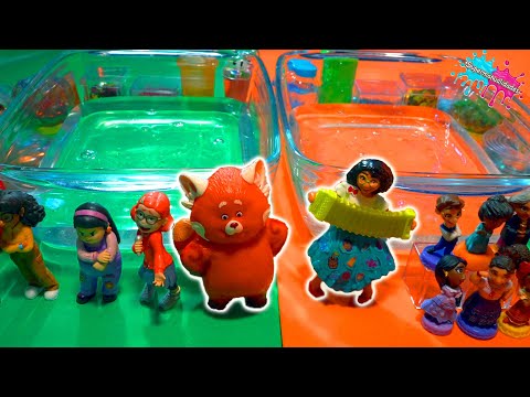 Mezclando Slime de Encanto VS Turning RED (Mei Mei y Mirabel) - Supermanualidades