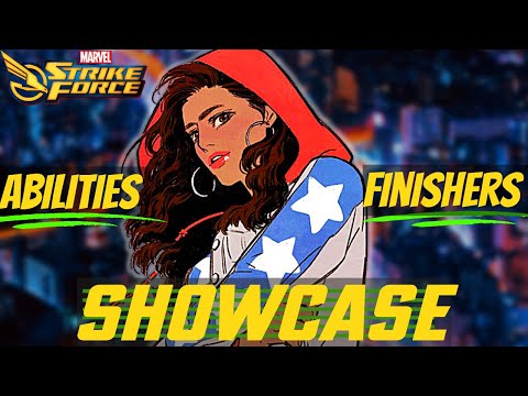 America Chavez - Abilities and Finishers *4K Showcase* - Marvel Strike Force