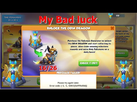 My Bad luck Unable to buy Talisman Generator-Dragon Mania Legends | Winter Divine Fest | DML