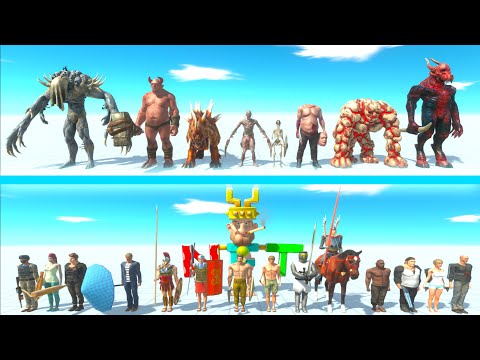 INFERNALS Team vs ALL HUMANS Team - Animal Revolt Battle Simulator ARBS
