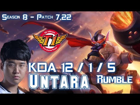 SKT T1 Untara RUMBLE vs DARIUS Top - Patch 7.22 KR Ranked