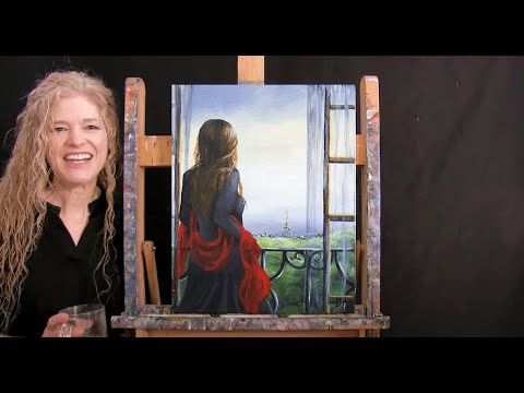 Learn How to Paint "PARIS VIEW" with Acrylic Paint - Paint and Sip at Home - Step by Step Tutorial