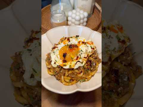 Udon noodles with ground beef 😍 #recipe #easyrecipe #simplerecipe #food #cooking