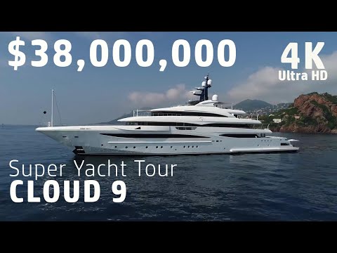 4K - $38Millions super yacht tour-Cloud 9-CRN 74m🌴🌊🌊 Plz SUBSCRIBE🌴